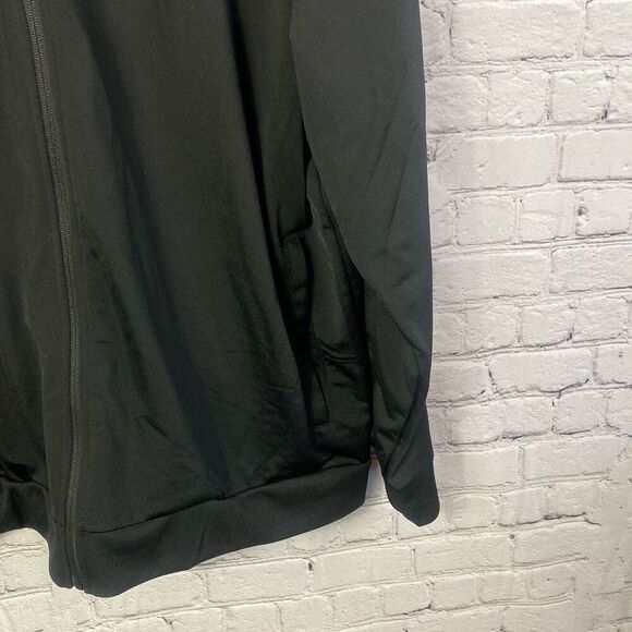 Adidas Classic Black White Stripe Full Zip Warm Up Jacket Size 2 XL    294 - Picture 4 of 7